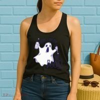 Here I Am For The Boos Funny Ghost Women's Tank Top thumb 2