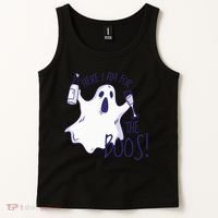 Here I Am For The Boos Funny Ghost Tank Top thumb 2