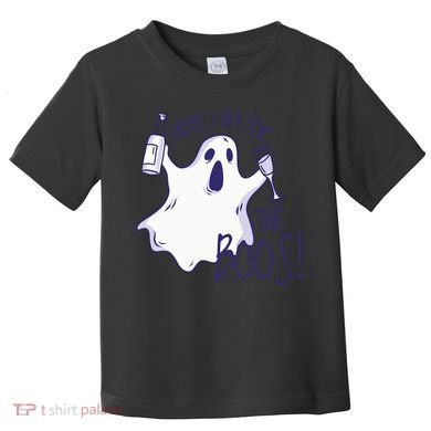 Here I Am For The Boos Funny Ghost Toddler T-Shirt