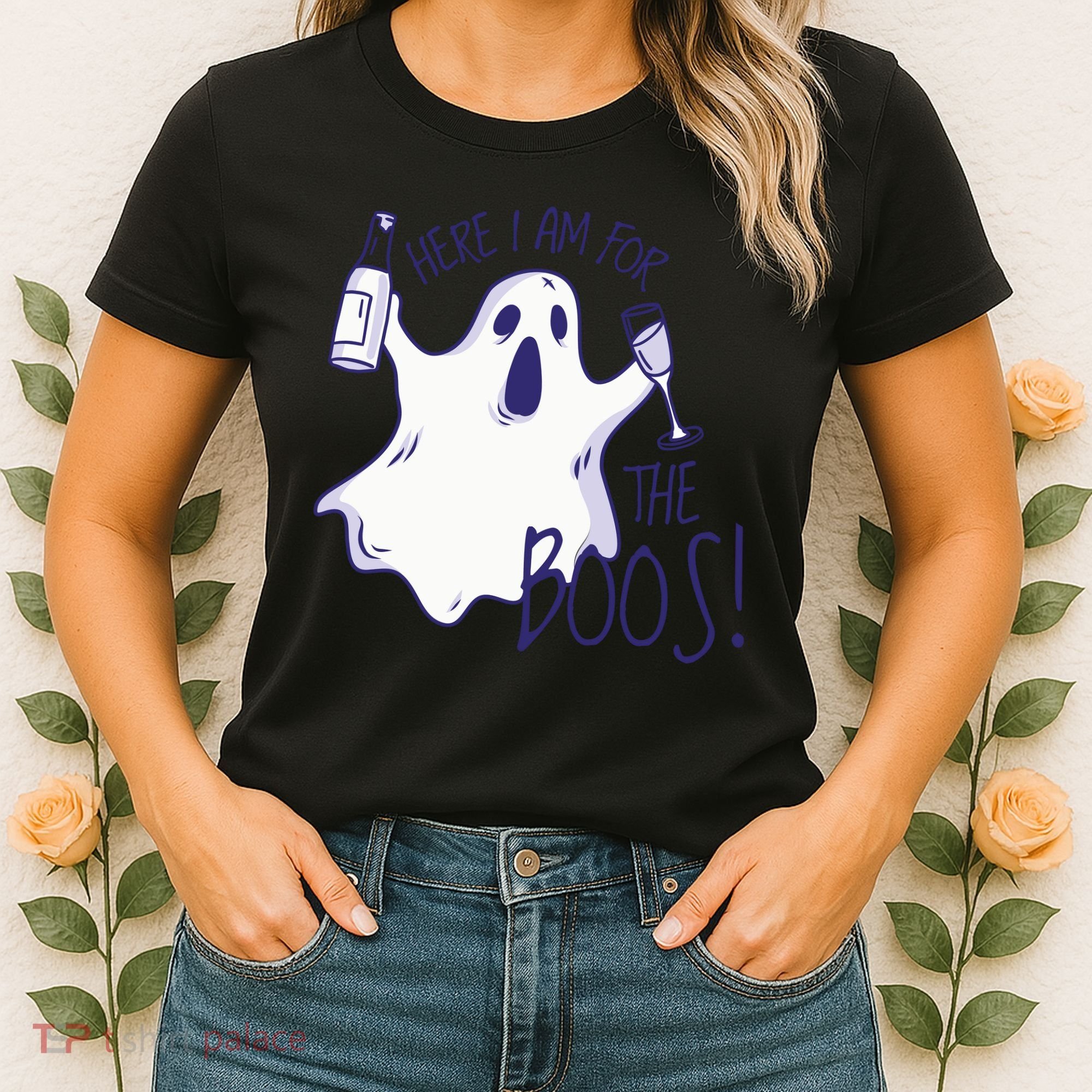 Here I Am For The Boos Funny Ghost Women's T-Shirt