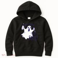 Here I Am For The Boos Funny Ghost Kids Hoodie thumb 0