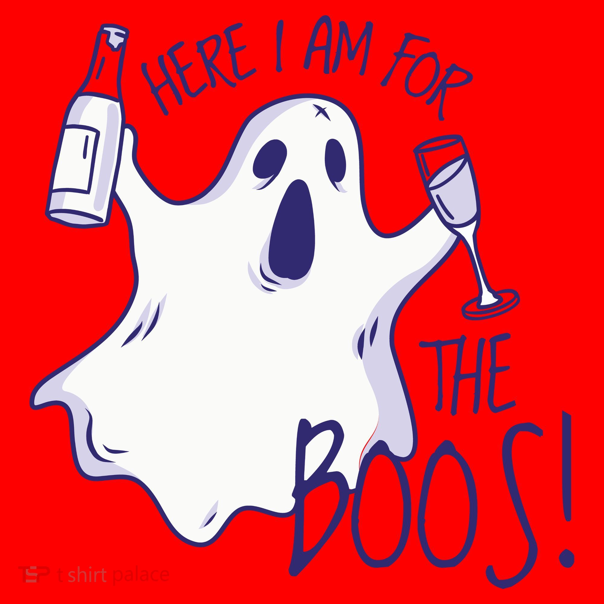 Here I Am For The Boos Funny Ghost Santa Hat