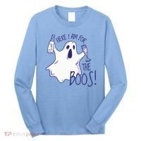 Here I Am For The Boos Funny Ghost Long Sleeve Shirt thumb 0