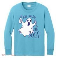 Here I Am For The Boos Funny Ghost Kids Long Sleeve Shirt thumb 0