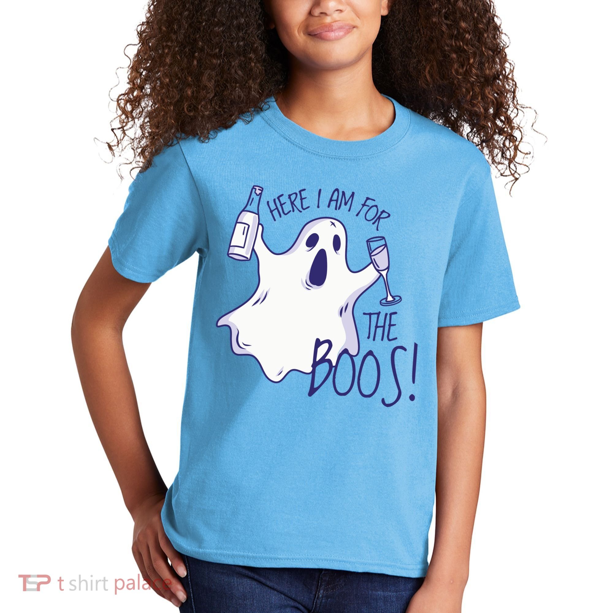 Here I Am For The Boos Funny Ghost Kids T-Shirt
