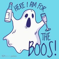 Here I Am For The Boos Funny Ghost Kids T-Shirt thumb 4