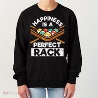 Happiness Is A Perfect Rack Funny Pool Billiard Player Women's Sweatshirt thumb 0