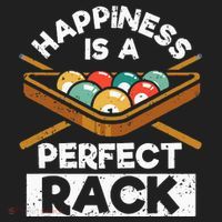 Happiness Is A Perfect Rack Funny Pool Billiard Player Women's Sweatshirt thumb 2