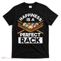 Happiness Is A Perfect Rack Funny Pool Billiard Player T-Shirt thumb 0