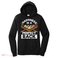 Happiness Is A Perfect Rack Funny Pool Billiard Player Women's Hoodie thumb 0