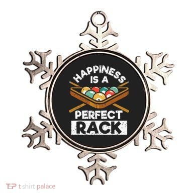 Happiness Is A Perfect Rack Funny Pool Billiard Player Ornament