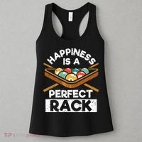 Happiness Is A Perfect Rack Funny Pool Billiard Player Women's Tank Top thumb 3