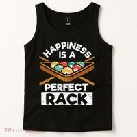 Happiness Is A Perfect Rack Funny Pool Billiard Player Tank Top thumb 2