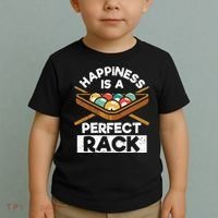 Happiness Is A Perfect Rack Funny Pool Billiard Player Toddler T-Shirt thumb 2