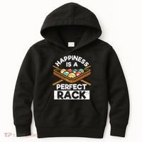 Happiness Is A Perfect Rack Funny Pool Billiard Player Kids Hoodie thumb 0