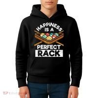 Happiness Is A Perfect Rack Funny Pool Billiard Player Kids Hoodie thumb 4