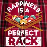 Happiness Is A Perfect Rack Funny Pool Billiard Player Men's Flannel Plaid Pajama Pants thumb 2
