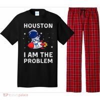 Houston I Am The Problem Funny Astronaut Rocket Space Pajama Set thumb 0