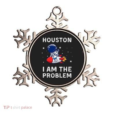 Houston I Am The Problem Funny Astronaut Rocket Space Ornament