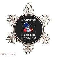 Houston I Am The Problem Funny Astronaut Rocket Space Ornament thumb 0