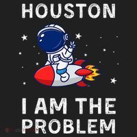 Houston I Am The Problem Funny Astronaut Rocket Space Hat thumb 2