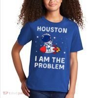 Houston I Am The Problem Funny Astronaut Rocket Space Kids T-Shirt thumb 2