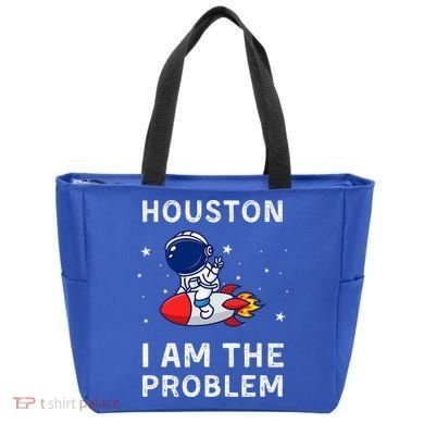 Houston I Am The Problem Funny Astronaut Rocket Space Tote Bag
