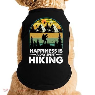 Happiness Is A Day Spent Hiking Scenic Views Gift Doggie Tank
