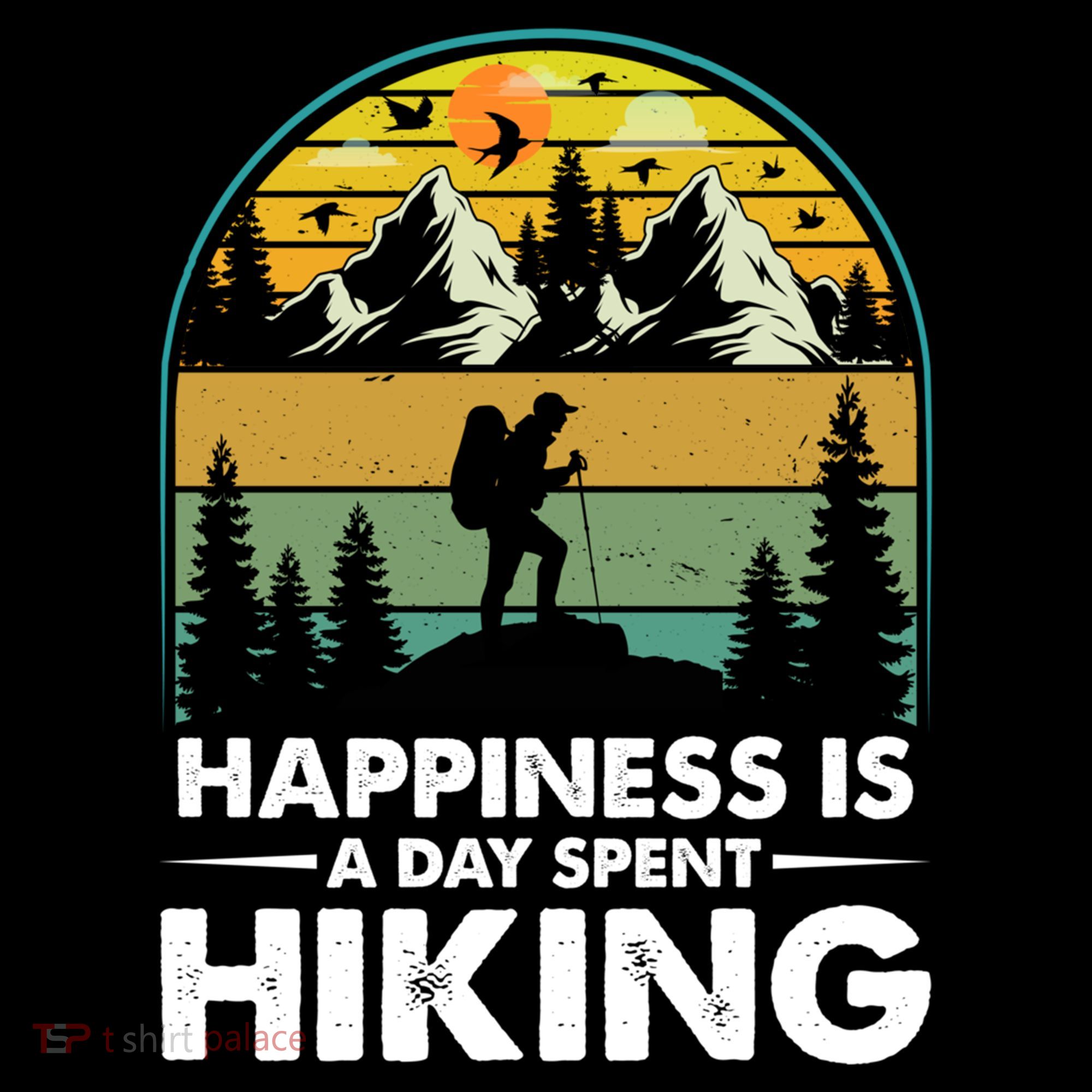 Happiness Is A Day Spent Hiking Scenic Views Gift Coffee Mug