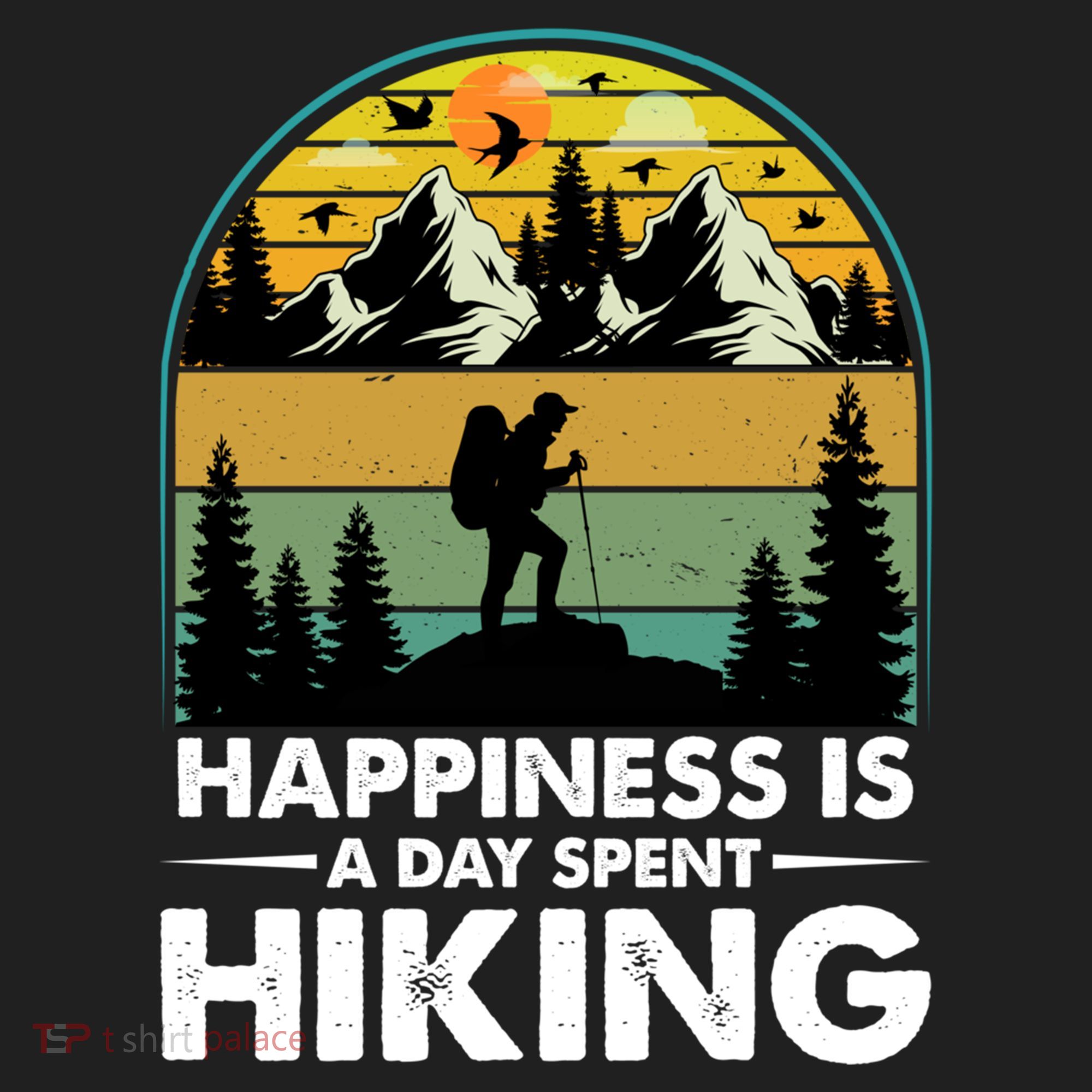 Happiness Is A Day Spent Hiking Scenic Views Gift Beanie
