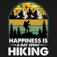 Happiness Is A Day Spent Hiking Scenic Views Gift Ornament thumb 1