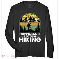 Happiness Is A Day Spent Hiking Scenic Views Gift Zone Performance Long-Sleeve T-Shirt thumb 0