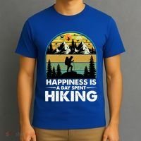 Happiness Is A Day Spent Hiking Scenic Views Gift T-Shirt thumb 3