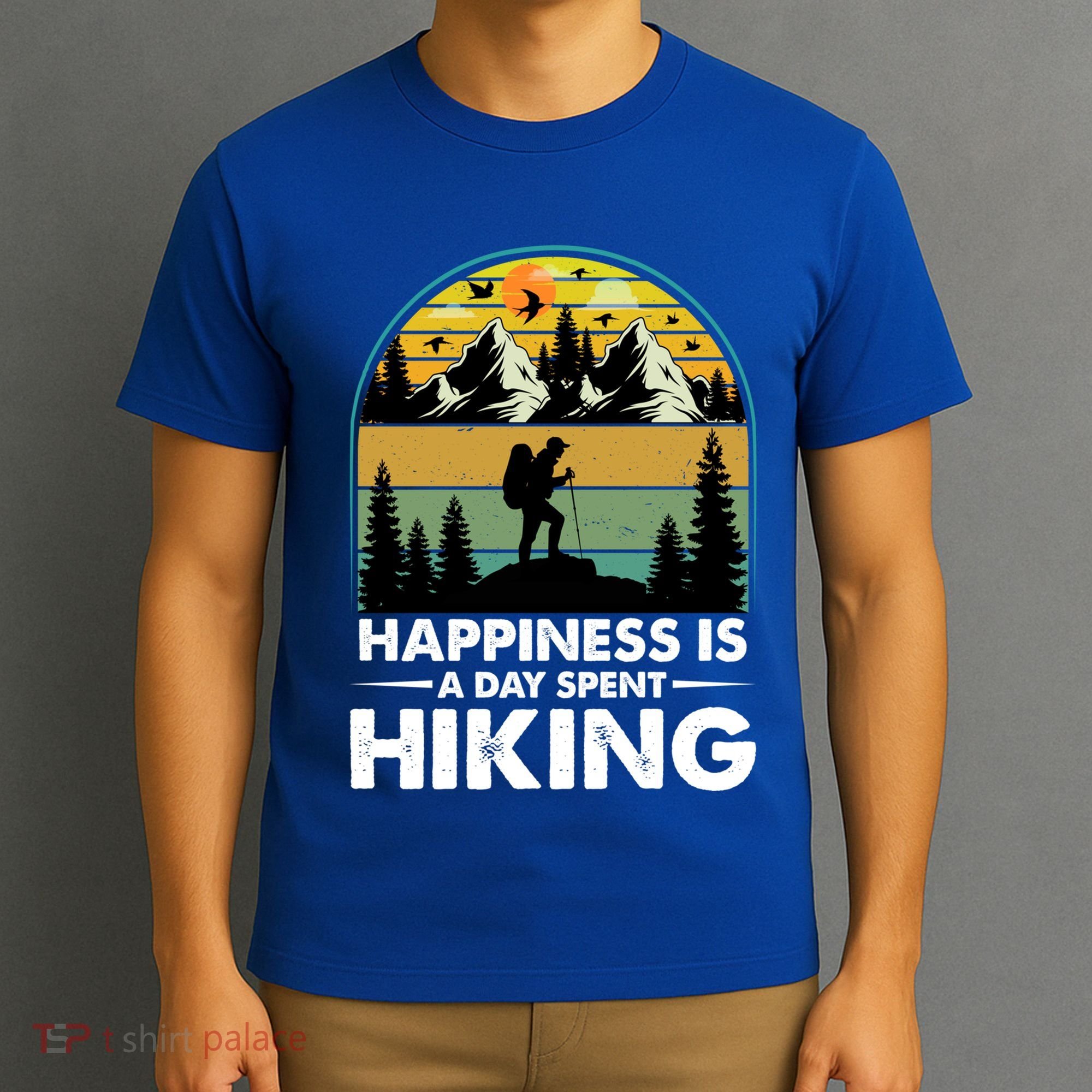 Happiness Is A Day Spent Hiking Scenic Views Gift T-Shirt