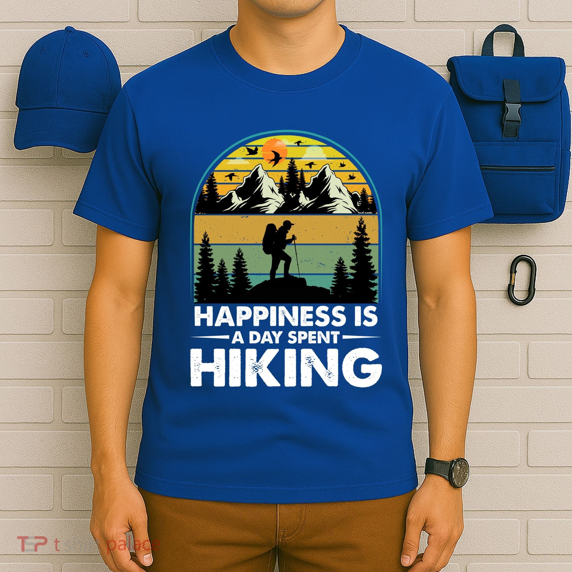 Happiness Is A Day Spent Hiking Scenic Views Gift T-Shirt