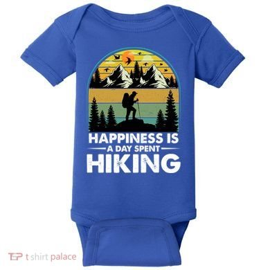 Happiness Is A Day Spent Hiking Scenic Views Gift Baby Bodysuit
