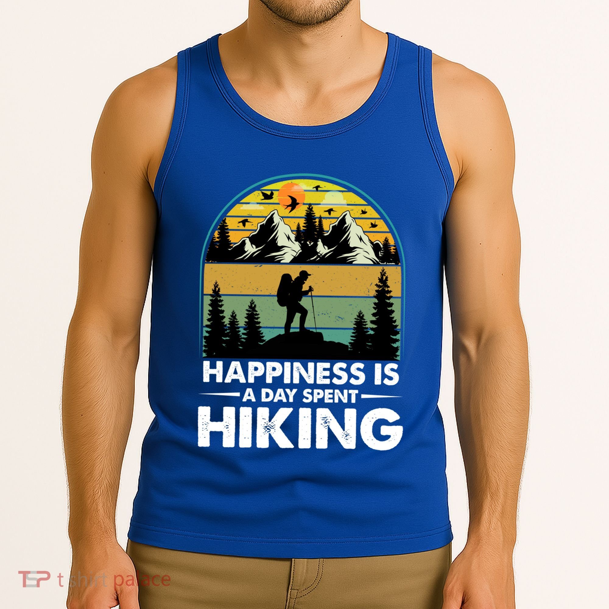 Happiness Is A Day Spent Hiking Scenic Views Gift Tank Top