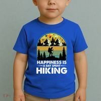 Happiness Is A Day Spent Hiking Scenic Views Gift Toddler T-Shirt thumb 2