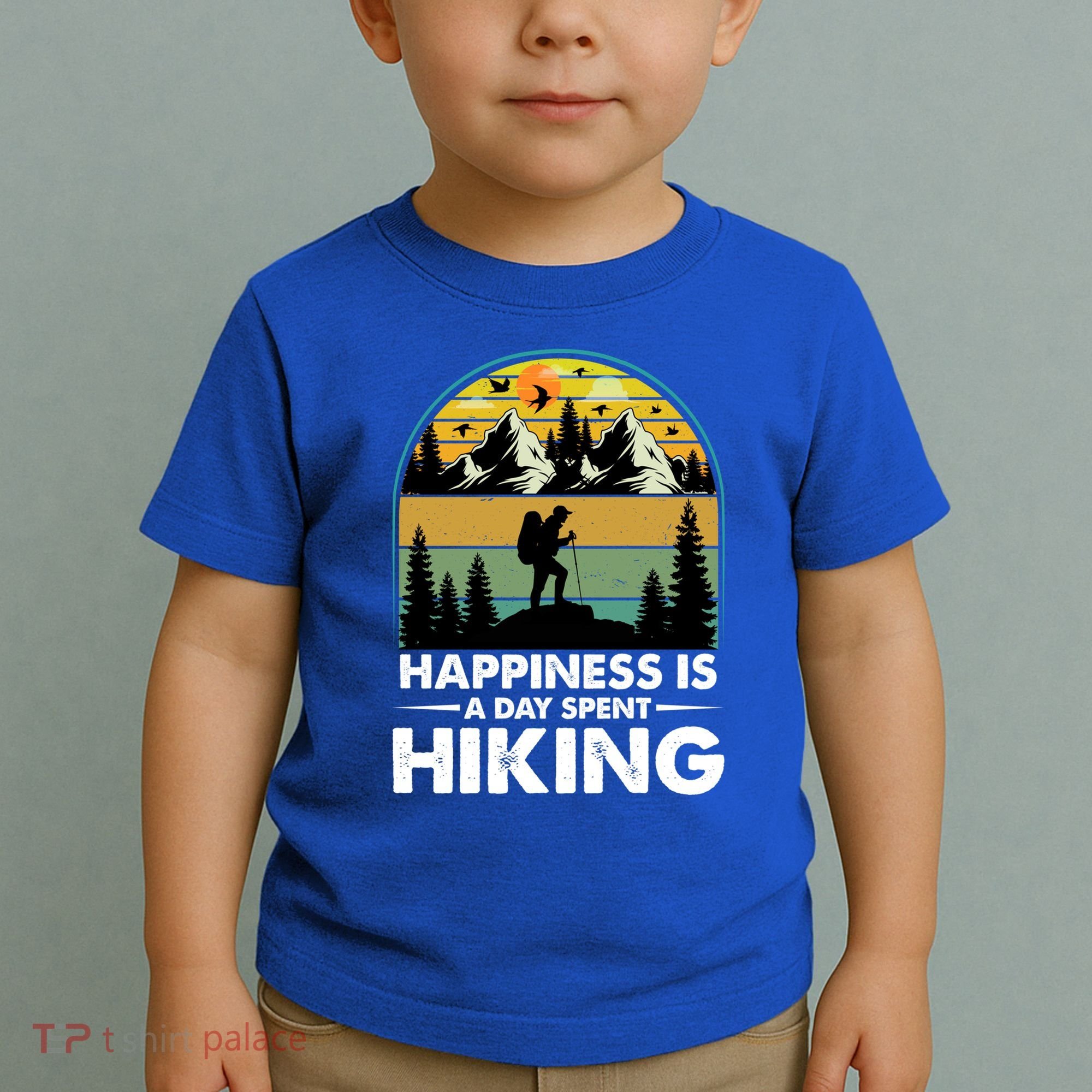 Happiness Is A Day Spent Hiking Scenic Views Gift Toddler T-Shirt