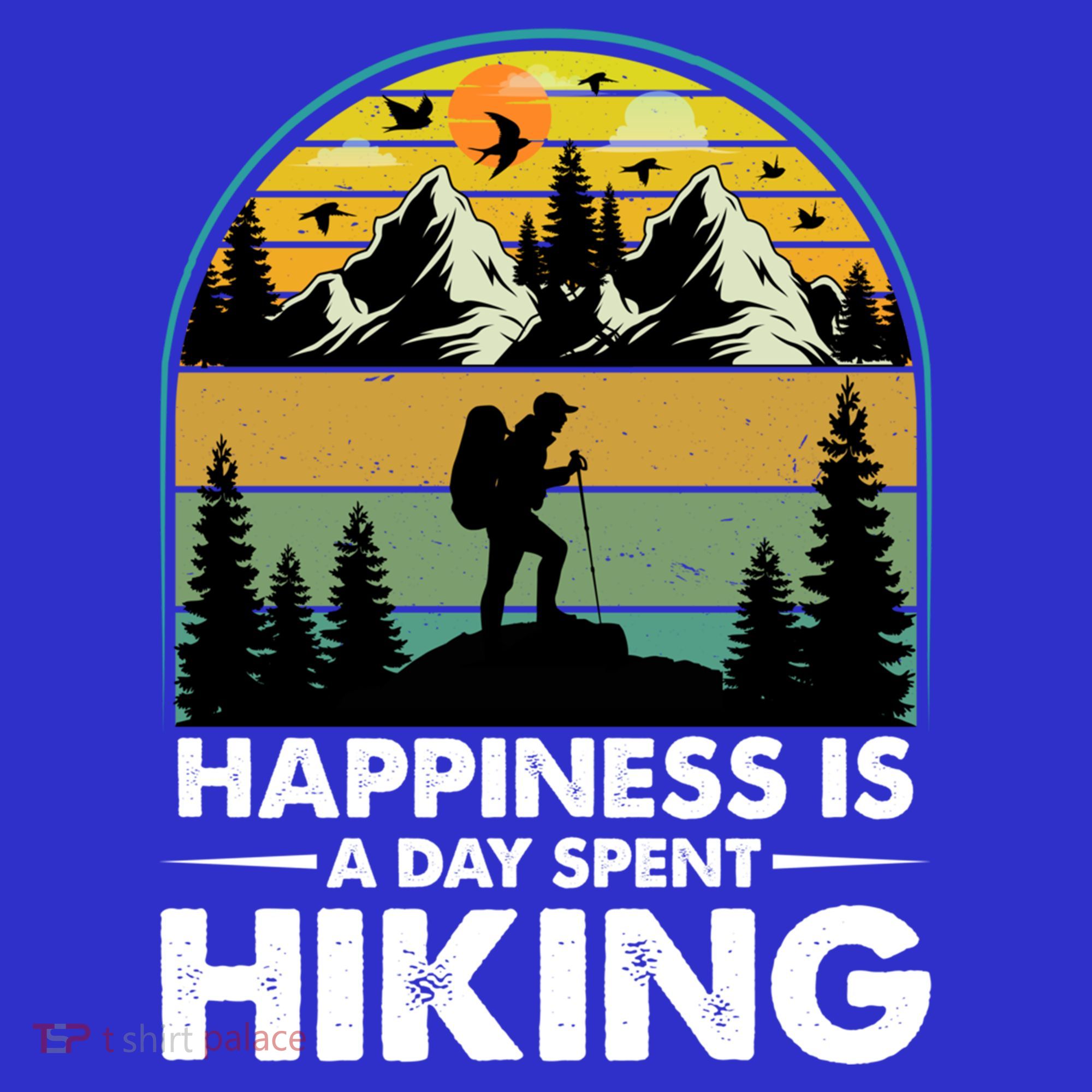 Happiness Is A Day Spent Hiking Scenic Views Gift Visor