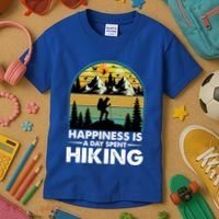 Happiness Is A Day Spent Hiking Scenic Views Gift Kids T-Shirt thumb 3