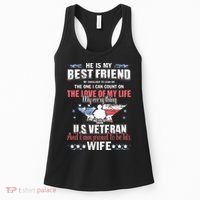 He Is A US Veteran And Im Proud To Be His Wife Women's Tank Top thumb 0