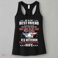 He Is A US Veteran And Im Proud To Be His Wife Women's Tank Top thumb 3