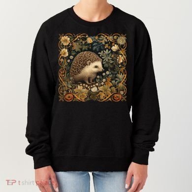 Hedgehog In A Forest William Morris Style Women's Sweatshirt