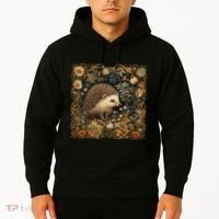 Hedgehog In A Forest William Morris Style Hoodie thumb 2