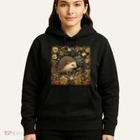 Hedgehog In A Forest William Morris Style Hoodie thumb 5