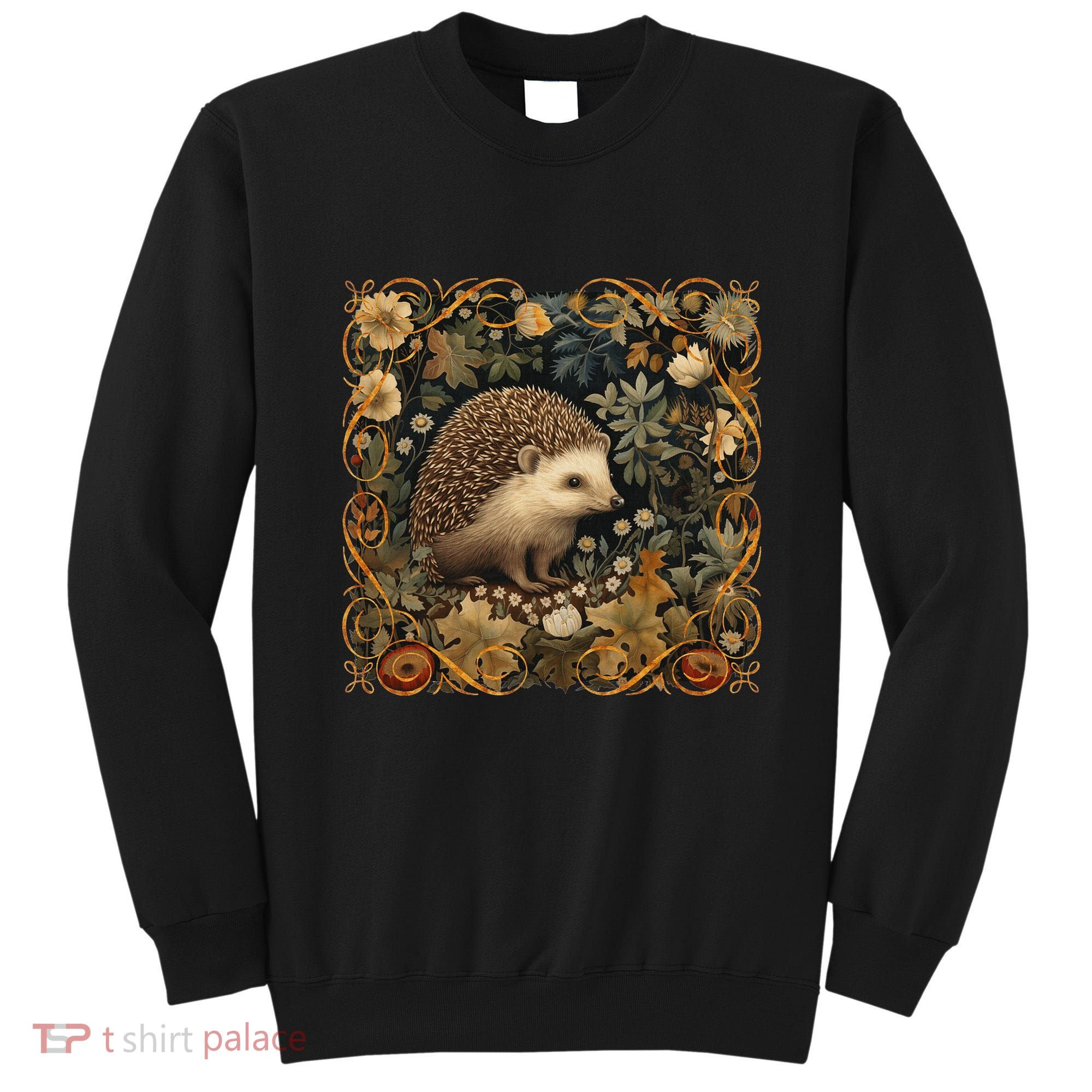Hedgehog In A Forest William Morris Style Sweatshirt
