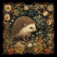 Hedgehog In A Forest William Morris Style Sweatshirt thumb 3