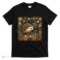 Hedgehog In A Forest William Morris Style T-Shirt thumb 0