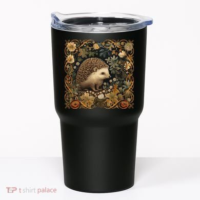 Hedgehog In A Forest William Morris Style Tumbler